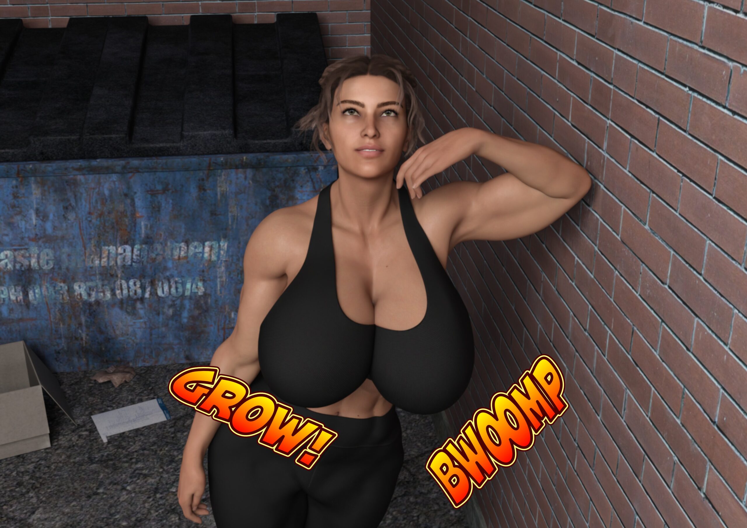 female muscle growth comic