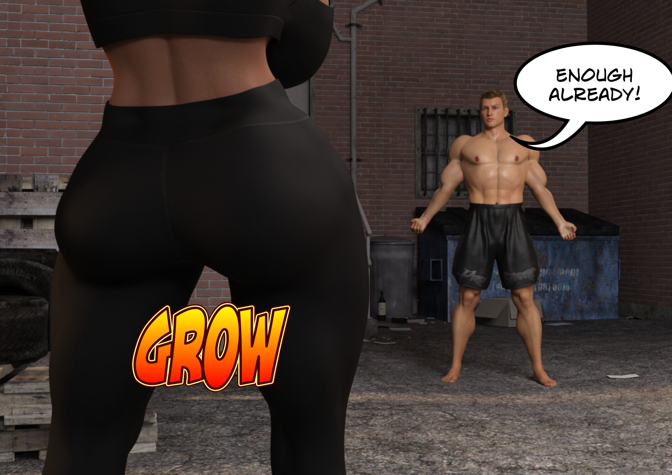 female muscle growth comic