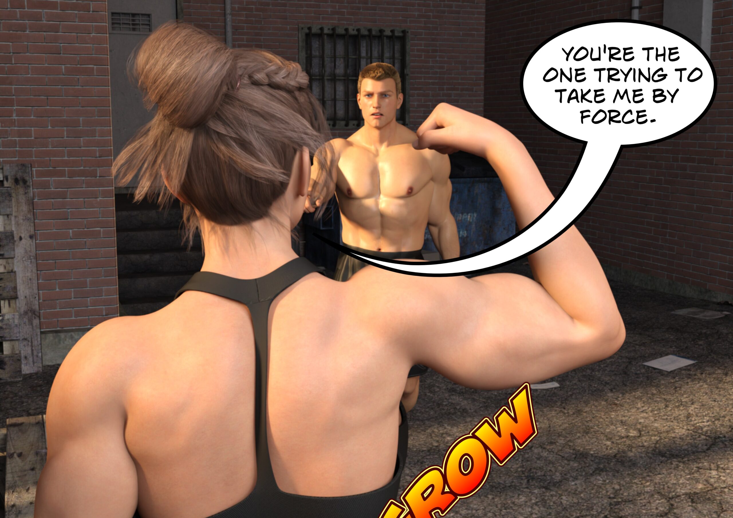 female muscle growth comic