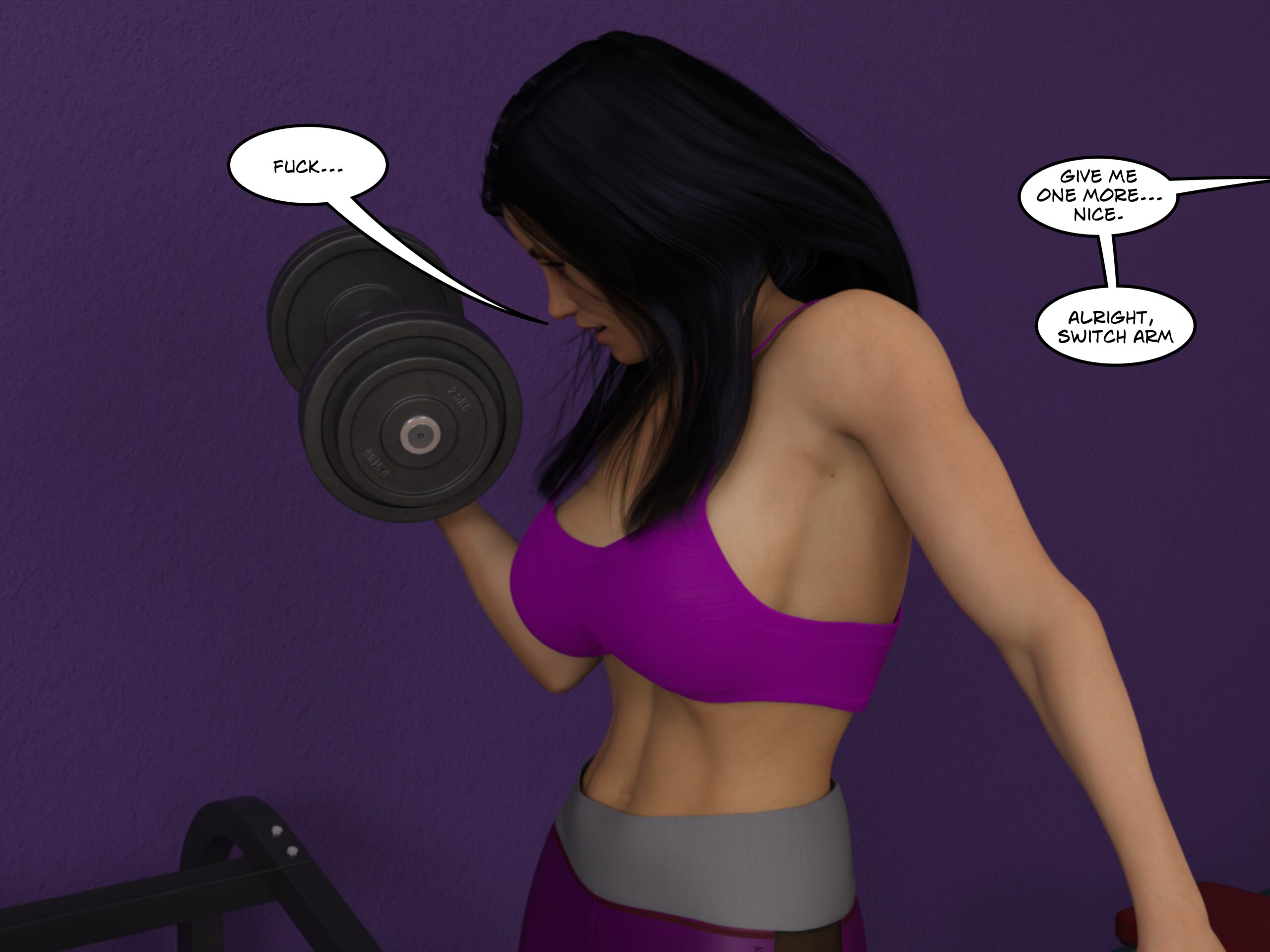female muscle growth comic