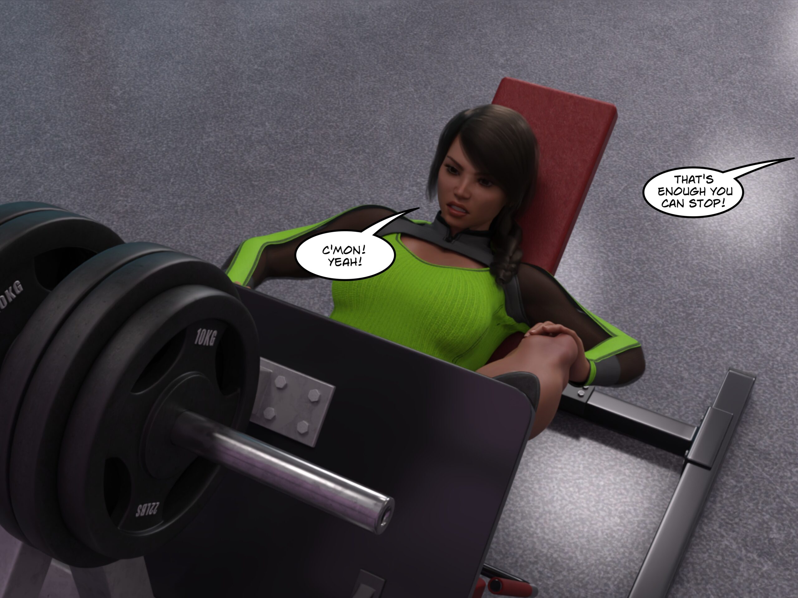 female muscle growth comic